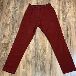 Hovis Heartland Jeans Vintage USA Made Red High Rise Women’s Pants Sz 14T